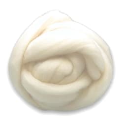 Revolution Fibers Corriedale Wool Roving 1 lb (16 Ounces) for Spinning | Soft Chunky Jumbo Yarn for Arm Knitting Blanket |100% Natural Undyed (Off-White) Wool Yarn Bulk, Felting Core, Carded Stuffing