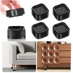 Hnndlra 4 Pack Furniture Risers, Ajustable Bed Lifts Rrisers, 1.38