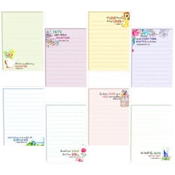 Gersoniel 8 Pack Christian Notepads Inspirational Memo Pads Floral Design Adhesive Sticky Note Pads Religious Bible Verse Quotes Notepads for Writing Notes Diary Lists Schedules, 4 x 5.5 Inch (Fresh Style)