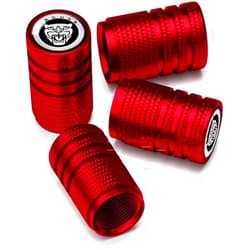 SUHFFF 4 Pcs Tire Valve Stem Caps for Jaguar F-PACE XJL XE XF, Valve Tire Dust Covers Metal Alloy Car Tires Valve Caps, Corrosion Resistant, Car Accessories, C-Red