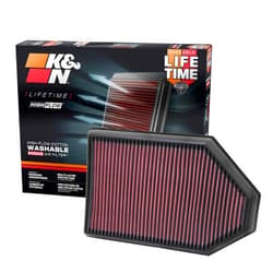 K&N Engine Air Filter: Increase Power & Acceleration, Washable, Premium, Replacement Car Air Filter: Compatible with 2011-2019 Chrysler/Dodge V6/V8 (Charger, Challenger, 300), 33-2460