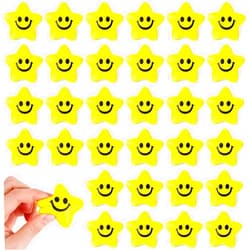 MCPINKY 32PCS Star Stress Balls, 2inch Smile Face Stress Ball Fidget Sensory Toys for Kids Adults Classroom Prizes Anxiety Relief