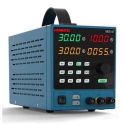 HANMATEK Programmable DC Power Supply (0-30 V 0-10 A) HM310T High Precision 4-Digit Voltage Current Power Time Display Variable Switching Digital Power Supply with PC Software and USB Interface