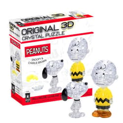 University Games Snoopy and Charlie Brown Deluxe Original 3D Crystal Puzzle from BePuzzled, 3D Crystal Puzzles and Brainteasers for Puzzlers and Collectors Ages 12 and Up, and Display Item