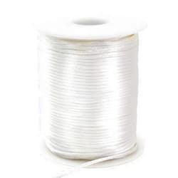 TONIFUL 2mm x 110 Yards Cream White Nylon Cord Satin String for Bracelet Jewelry Making Rattail Macrame Trim Cord Necklace Bulk Beading Thread Kumihimo Chinese Knot Craft