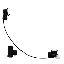 Westbrass Sch. 40 ABS 35 in. Cable Drive Bath Waste, Powder Coat White, D50A35-50