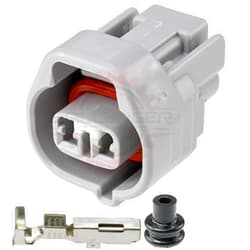 Ballenger Motorsports - 2 Way Sumitomo Plug Connector Kit for Sensor & Solenoid Applications - Gray & Keyway 2