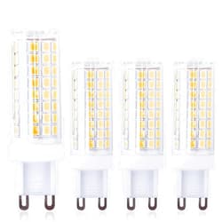 KIMROO 10W G9 LED Bulbs (4 Pack)-102 LEDs 2835 SMD 80W Halogen Enquivalent G9 Bi-Pin Ceramics Base AC110V Dimmable 3000K Warm White 10W G9 LED Bulbs for Home Lighting, Ceiling Fan (Warm White)