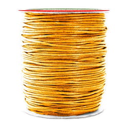 Mandala Crafts 2mm 109 Yards Gold Cotton Waxed Cord for Jewelry Making Bracelet Cord Waxed String - Beading String Thread Jewelry Cords for Necklaces String
