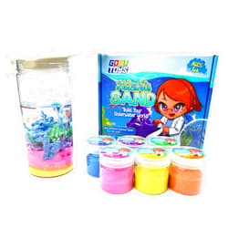 Gosu Toys Atlantis Sand Hydrophobic Magic Sand Box Set Over 2lbs of Sand 6 Colors (Green, Yellow, Pink, Blue, Orange, Purple)