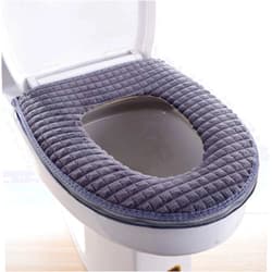 WDSHCR Bathroom Soft Toilet Seat Cover Pad -Toilet Seat Cushion Washable and Comfortable Toilet Seat Cover Pads, Fits Most Size Toilet Lids for Bathroom (Gray)
