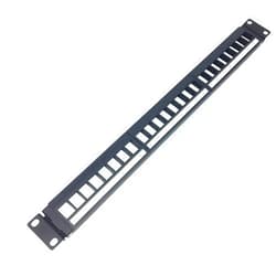 QiaoYoubang 1U Hinged 24 Port Blank Keystone Patch Panel for 19 Inch Rackmount or Wall Mount UTP Unloaded Patch Panel for Ethernet Cat6,Cat5, Cat5E Keystone Jacks or Multimedia (1U24PP)