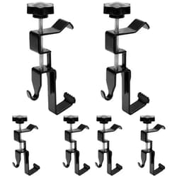 PEUTIER 6pcs Hand Twist Brick Wall Clips, 1.77-2.95in Adjustable Brick Hanger Clamp No Drilling & Wrench Heavy-Duty Stainless Steel Wall Clips for Outdoor Hanging Pictures