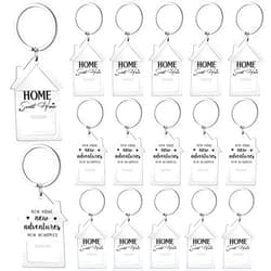 Jingmore 15 Pcs Bulk Estate Agent Gifts for Guests Sweet Home Bottle Opener Beer Beverage Can Keychain Stainless Steel Bottle Opener Keychain Estate Agent Supplies for Housewarming Party