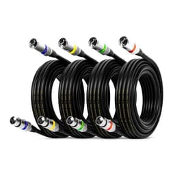 EBXYA XLR Cable 25 ft 4 Packs - Stage Light DMX Cable, Premium Balanced 3-Pin XLR Male to Female Microphone Cable