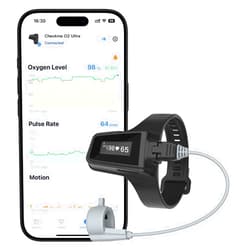 Wellue Wrist Pulse Oximeter| 100-Hour Endurance Blood Oxygen Monitor with Audible Reminder, Rechargeble Checkme O2 Ultra for Tracking SpO2 and Pulse Rate, Comes with Free PC Software & APP