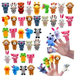 XIPEGPA 36 PCS Finger Puppets Set Mini Stuffed Animals Finger Puppet for Storytelling Playing Teaching Shows Playtime Schools Birthday Party Gift Favor Supplies