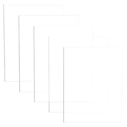 Zonon Clear Polycarbonate Sheets Plastic Sheet Thin Rigid Shatter Resistant Plastic Panel for DIY Crafts Document Picture Frames(5 Pcs,8 x 10 x 0.02 Inch)