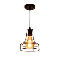 MTDYD Creative Iron Cage Chandelier, E27 Single Head Small Hanging Light, Ceiling Pendant Lamp, Cafe Bar Decoration Lighting Fixture, Adjustable Height
