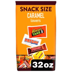 HERSHEY'S Hershey Assorted Caramel Flavored Snack Size, Candy Party Pack, 32.08 oz