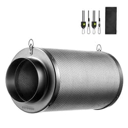 VIVOSUN 4 Inch Air Carbon Filter Smelliness Control with Australia Virgin Charcoal for Inline Fan, Grow Tent Smelliness Scrubber, Pre-Filter Included, Reversible Flange 4