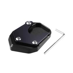 uxcell 1 Set Aluminum Alloy Motorcycle Kickstand Plate Pad for Honda CB125R 2018-2021 Motorcycle Extension Foot Support with Wrench Black
