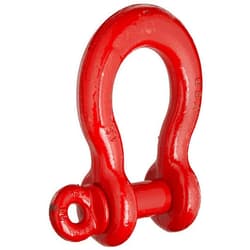 Crosby 1018561 Carbon Steel S-209 Screw Pin Anchor Shackle, Self-Colored, 9-1/2 Ton Working Load Limit, 1-1/8