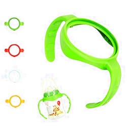 ROMIRUS Baby Feeding Bottle Handles Compatible for NUK Smooth Flow Bottles (Not for Nuk Cups and Nuk Simply Natural Bottles), 2 Counts Color May Vary