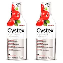 Cystex Urinary Health Maintenance Cranberry Prebiotic for UTI Protection, Cranberry Supplement Helps Cleanse Urinary Tract with D-Mannose and Vitamin C, 7.6 Fl Oz (Pack of 2) Cystex Liquid (Pack of 2)