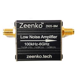AURSINC ZK05-BM LNA Low Noise Amplifier, Broadband, 100k-6GHz, 20db Gain, USB Interface Powered, Built in Battery, for RF & Software Defined Radio (SDR), Used for TinySA Ultra 5.8GHz Preamplifier