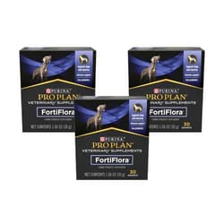Fortiflora Purina Pro Plan Veterinary Supplements FortiFlora Dog Probiotic Supplement, Canine Nutritional Supplement 30 Ct. Box (Pack of 3)