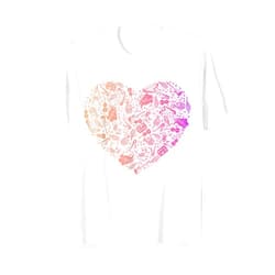 Love Music Gifts & Accessory Instruments Heart Love Musical Instruments Outfit Notes Music Heart T-Shirt