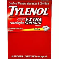 Tylenol Pain Reliever/Fever Reducer, 100 Count