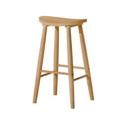 Maven Lane Luna Bar Stool – 31 Inch – Round Stool with Footrest – Natural Solid Wood – Space-Saving Design for Pubs, Breakfast Bars & Tall Counters, Ideal for Apartments, Dorms & Compact Living