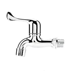POCREATION Single Cold Water Tap, Washing Machine Faucet Sink ABS Plastic Basin Water Tap for Laundry Bathroom Washing Machine Mop Pool Tub(Tail Handle)