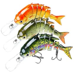 TRUSCEND Fishing Lures for Freshwater and Saltwater, Lifelike Swimbait for Bass Trout Crappie, Slow Sinking Bass Fishing Lure, Amazing Fishing Gifts for Men, Must-Have for Family Fishing Gear