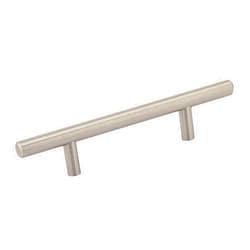 Richelieu Hardware BP30596195 Washington Collection 3 3/4-inch (96 mm) Center-to-Center Brushed Nickel Modern Cabinet and Drawer Bar Pull Handle for Kitchen, Bathroom, and Furniture