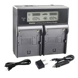 Kastar BP-U90 CH04 Dual Fast Charger Compatible with Sony BP-U30 BP-U60 BP-U60T BP-U66 BP-U65 BP-U68 BP-U70 BP-U90 BP-U95 BP-U96 BP-U98 BP-U100 Battery, BC-U1 BC-U2 BC-CU1 Charger
