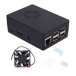EleUniverse ABS Case with Heatsink & Fan for Libre Computer Board AMl-S905X-CC/ALL-H3-CC/ROC-RK3328-CC (Black)