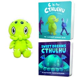 C is for Cthulhu Board Books & Baby Cthulhu Plush Bundle