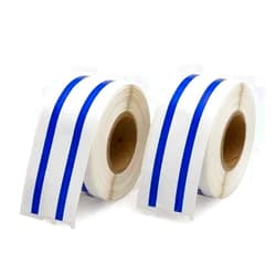 LABEL VALUE.COM Seiko Compatible LV-SLP-FLB File Labels, Blue Stripe (2 Rolls per Pack)