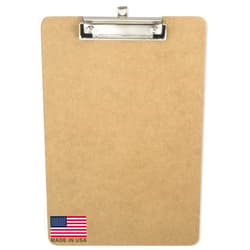 Officemate Recycled Wood Clipboard, Letter Size, Low Profile Clip, 9 x 12.5 Inches (83219), Each, Brown