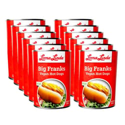 Loma Linda Big Franks Variety Pack - 15 oz Cans (Pack of 12) - Plant-Based, Protein-Packed Vegan Franks - Delicious Meatless Alternative for Grilling, Cooking, and More!