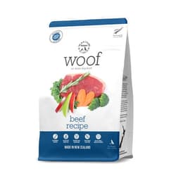 The New Zealand Natural Pet Food Co. WOOF Air Dried Dog Bites - Beef Recipe, Air Dried Dog Food, High Protein Beef Dog Food, Healthy Dog Food, 26.5 oz