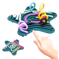 TYigao Sensory Activity Board,Sensory Fidget Toys,Toys for Kids 4 5 6 7 8 9 3+ Years Old, Silent Fidget Board for Kids,Kids 3+ Activities for Travel, Fidget Toys,ADHD Toys (Green)