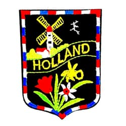 MeGaDee Each country flag Holland Flower Cartoon Flag The Netherlands as Holland 2X2.5 in MEGADEE Patch Cartoon Kids Symbol DIY Iron on Patch Iron-On Designer Patch Used for Gifts Crafts Jeans Clothing Fabric (Holland 001)