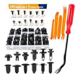 GOOACC - GRC-33 240PCS Bumper Retainer Clips Car Plastic Rivets Fasteners Push Retainer Kit Most Popular Sizes Auto Push Pin Rivets Set -Door Trim Panel Fender Clips for GM Ford Toyota Honda Chrysler