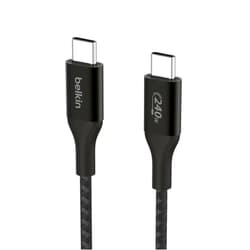 Belkin BoostCharge USB-C to USB-C Power Cable (2M, 6.6ft), Fast Charging Cable with 240W Power Delivery, USB-IF Certified, Compatible with MacBook Pro, Chromebook, Samsung Galaxy, iPad, & More - Black