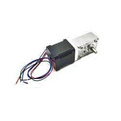 JEEFUSE 42BY 12V Stepping Geared DC Motors 24V Worm Stepper Gear Motor Self-Locking Gearbox Worm Reduction Speed Reducer (Speed(RPM) : Ratio 1-49, Voltage(V) : Package B)