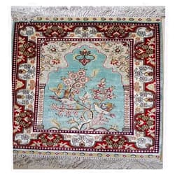 YAMEILEGEND YAMEI LEGEND 46x61cm miniature carpet, medium carpet, silk tapestry, 100% hand knotted art study tapestry